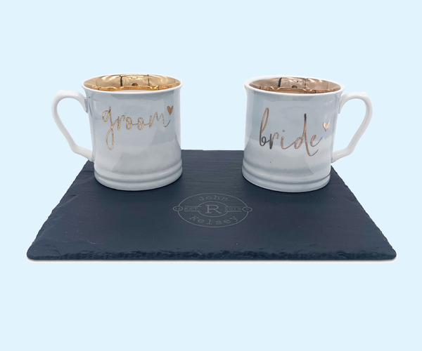 Keepsake Wedding Mug and Engraved Slate Set