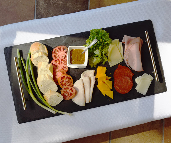12" x 24" Handled Slateplate Serving Trays