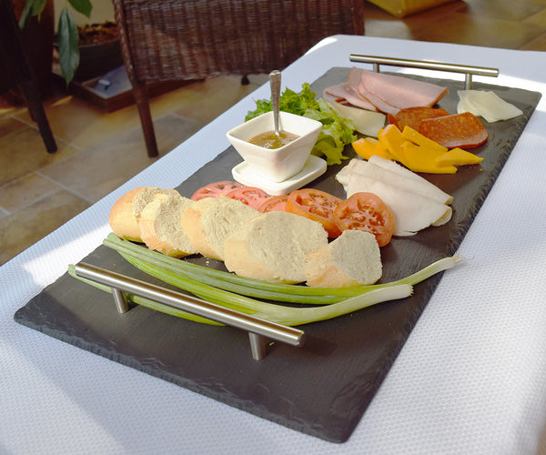 12" x 24" Handled Slateplate Serving Trays