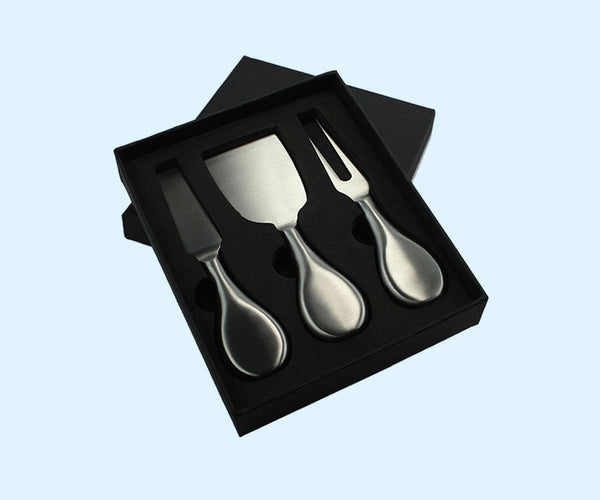 Contemporary 3-Piece Stainless Steel Charcuterie Set (Knife and Fork)